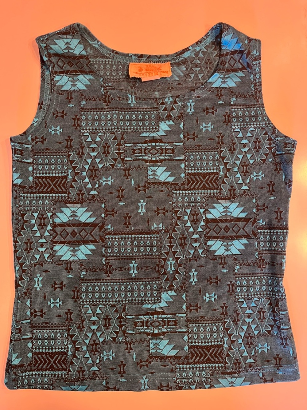 Vintage New Frontier Clothing Company, Inc. Woman’s Sleeveless Top.  Size Small.